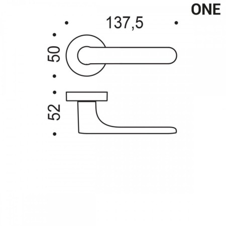 Klamka ONE jasny szary Colombo szyld okrągły