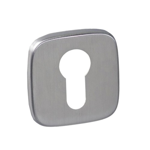 Przejdź do produktu Rozeta kwadratowa zaoblona R82F chrom szczotkowany wkładka