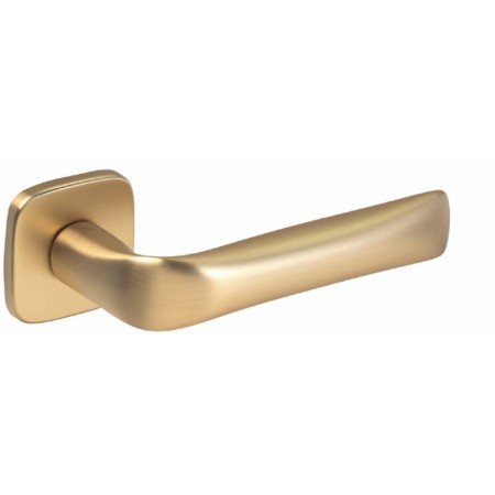 Klamka Fold R82F szyld kwadratowy zaoblony złoty satyna VDS