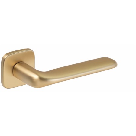 Klamka Flat R82F szyld kwadratowy zaoblony złoty satyna VDS