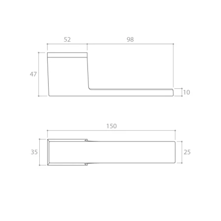 Klamka Optima czarna szyld ukryty Corona