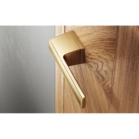 Klamka Optima mosiądz matowy szyld ukryty Corona