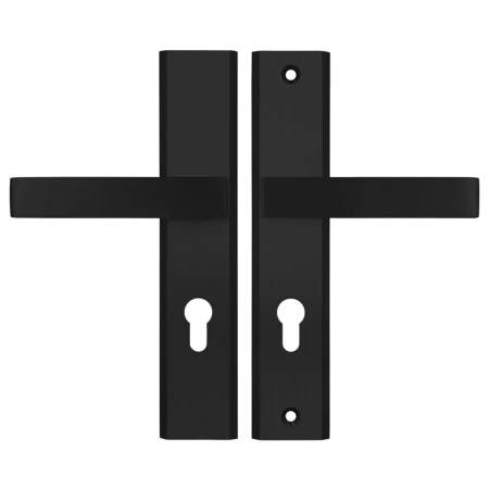 Klamka + klamka Haga ++ AXA F8 czarna