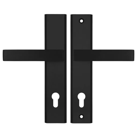 Klamka + klamka Haga ++ AXA F8 czarna