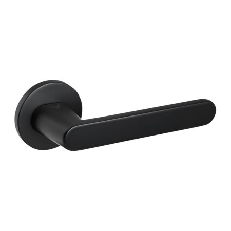 Klamka Nesh Fit czarna szyld okrągły VDS