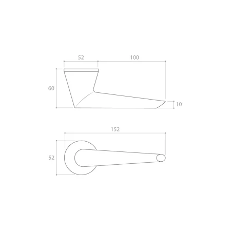 Klamka Unica Slim szyld ukryty okrągły, chrom błyszczący Corona