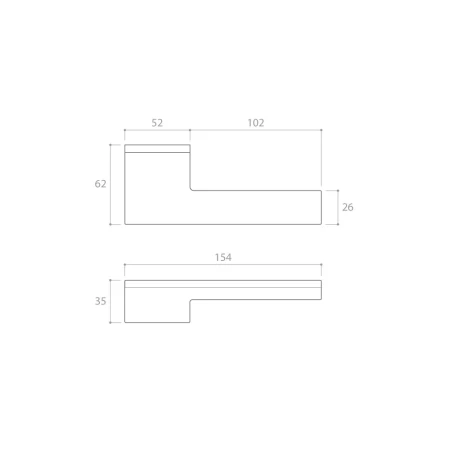 Klamka Horizon z szyldem ukrytym, czarny Corona