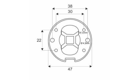 Klamka Flat R82F szyld kwadratowy zaoblony antracyt VDS