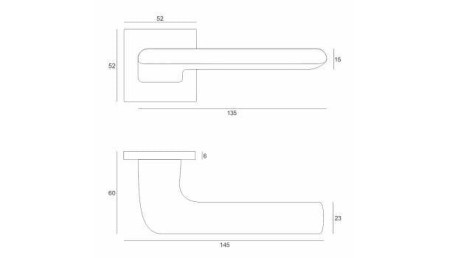 Klamka DIVO Q FIT złoty satyna szyld kwadratowy VDS