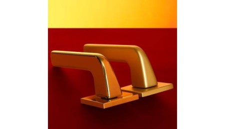 Klamka DIVO Q FIT złoty satyna szyld kwadratowy VDS