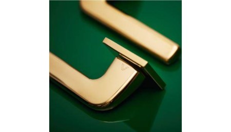 Klamka DIVO Q FIT złoty połysk PVD szyld kwadratowy VDS