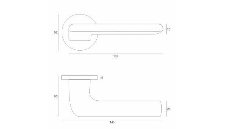 Klamka DIVO FIT czarna szyld okrągły VDS