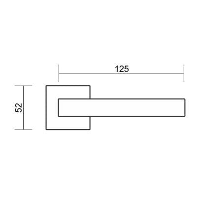 Klamka Warna nikiel-satyna szyld kwadratowy VDS