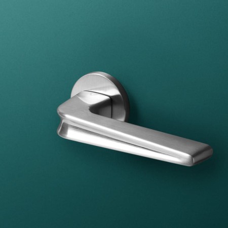 Klamka Radius Fit chrom-satyna szyld okrągły VDS