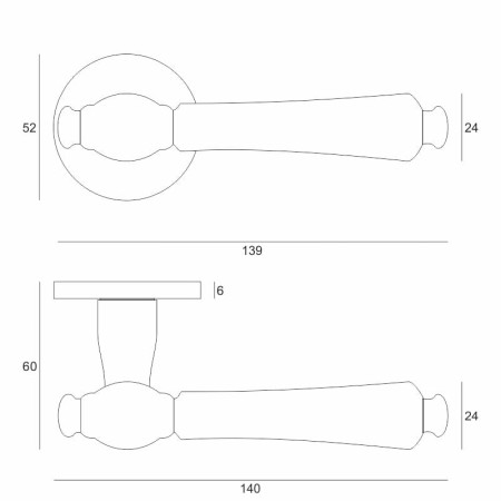 Klamka FADO FIT cuero szyld okrągły VDS