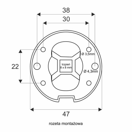 Klamka FADO FIT złoty połysk PVD szyld okrągły VDS