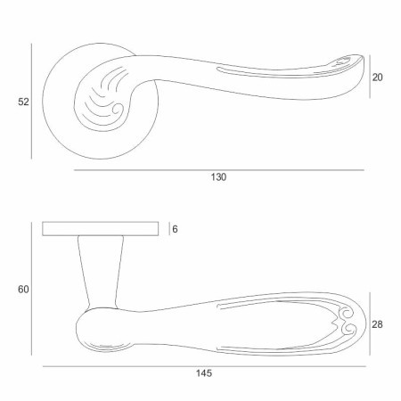 Klamka ERIS FIT cuero szyld okrągły VDS