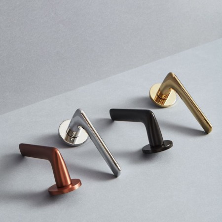 Klamka ONO FIT czarna szyld okrągły VDS