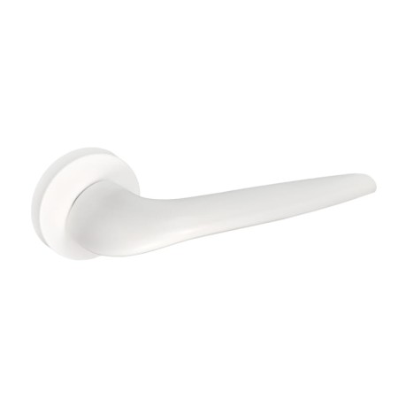 Klamka Julia biała szyld okrągły VDS