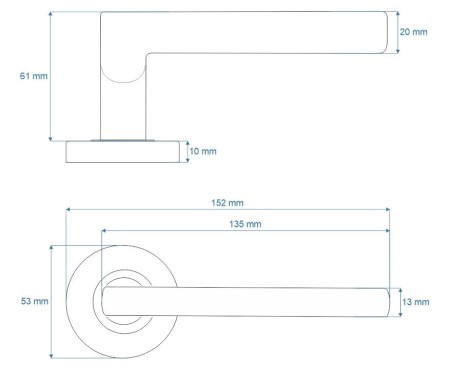 Klamka Candix stal nierdzewna szyld okrągły VDS