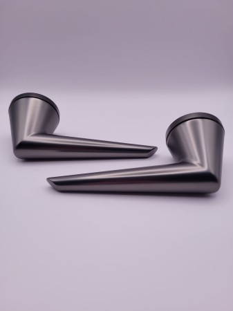 Klamka Unica Slim szyld ukryty okrągły, gunmetal Corona