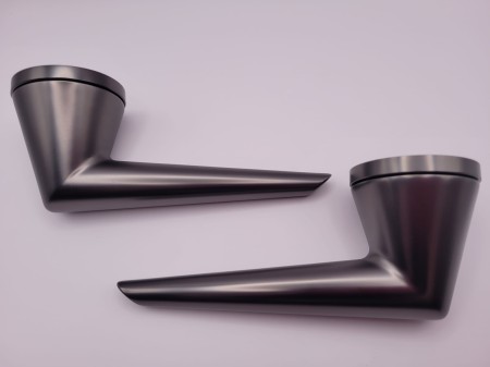 Klamka Unica Slim szyld ukryty okrągły, gunmetal Corona