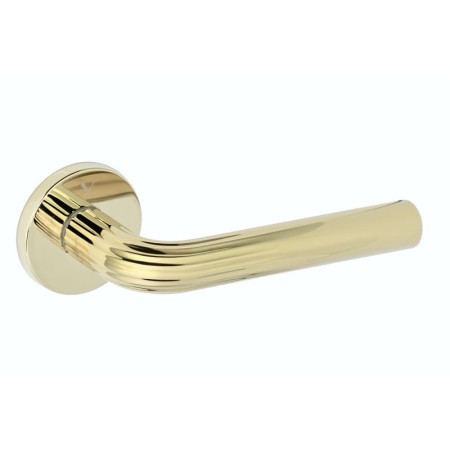 Klamka FRELLA FIT złota połysk PVD szyld okrągły VDS