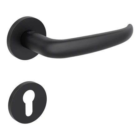 Klamka ALDA FAST2FIX (VAYA 194) grafitowo-czarna szyld okrągły Griffwerk