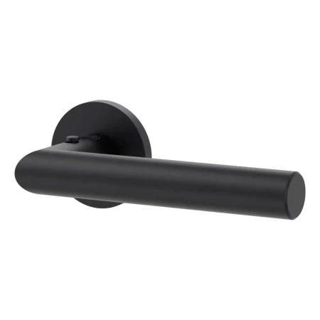 Klamka LUCIA FAST2FIX (VAYA 128) smart2lock grafitowo-czarna szyld okrągły Griffwerk klamka z blokadą prawa