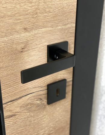 Klamka Apollo FIT KAF B00 szyld kwadratowy czarny Infinity Line