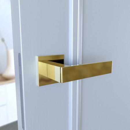 Klamka Apollo FIT KAF G00 szyld kwadratowy złoty połysk Infinity Line