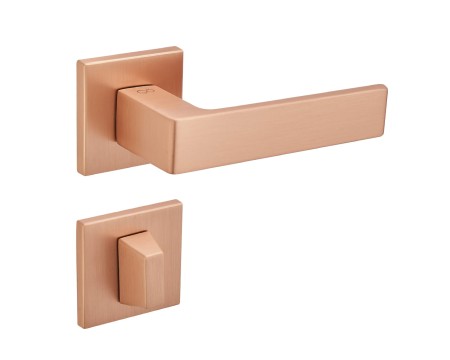 Klamka Apollo Fit KAF M M00 rozeta kwadratowa miedź - mat Infinity Line