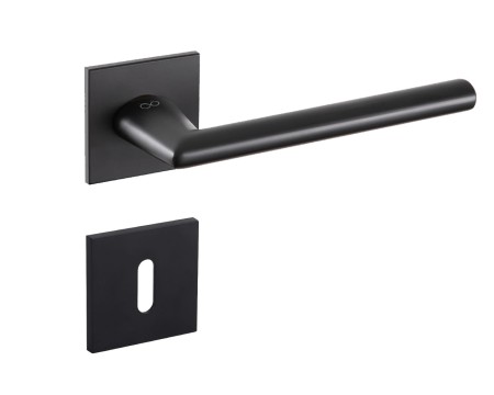 Klamka Eva KEVA B00 rozeta kwadratowa czarna Italian Design