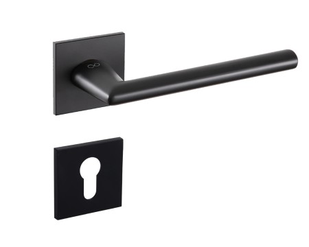 Klamka Eva KEVA B00 rozeta kwadratowa czarna Italian Design