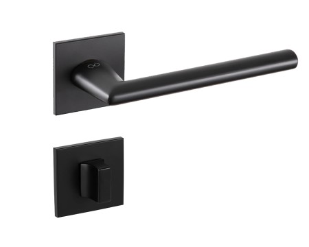 Klamka Eva KEVA B00 rozeta kwadratowa czarna Italian Design