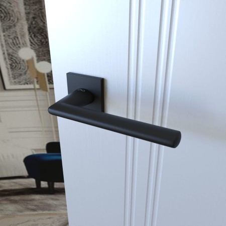 Klamka Eva KEVA B00 rozeta kwadratowa czarna Italian Design