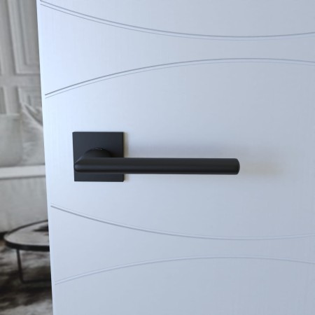 Klamka Eva KEVA B00 rozeta kwadratowa czarna Italian Design