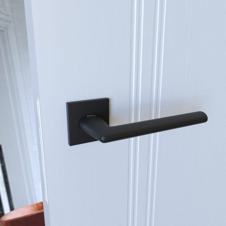 Klamka Eva KEVA B00 rozeta kwadratowa czarna Italian Design