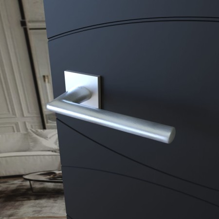 Klamka Eva KEVA M700 rozeta kwadratowa chrom - mat Italian Design