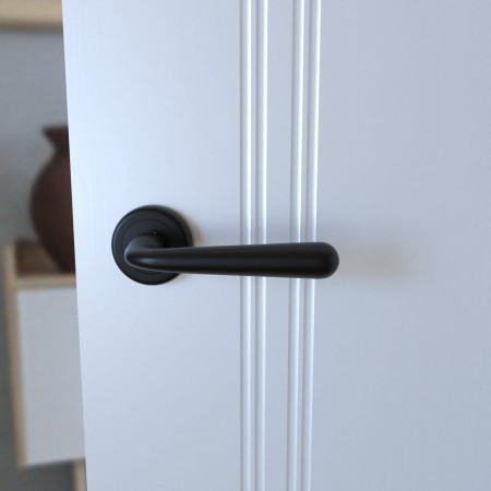 Klamka Lea KLE B00 szyld okrągły czarna Infinity Line