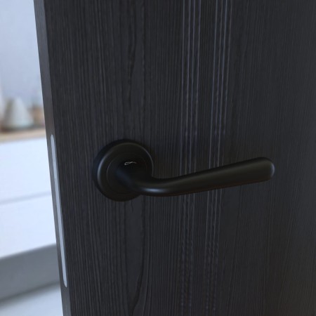 Klamka Lea KLE B00 szyld okrągły czarna Infinity Line