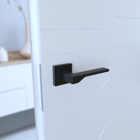 Klamka Nove KNV B00 czarna szyld kwadratowy Infinity Line