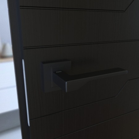 Klamka Nove KNV B00 czarna szyld kwadratowy Infinity Line