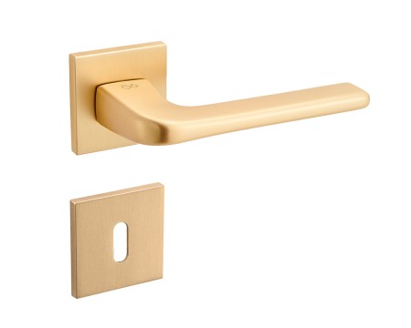 Klamka Solo Fit KSO MG00 rozeta kwadratowa złoty - mat Infinity Line