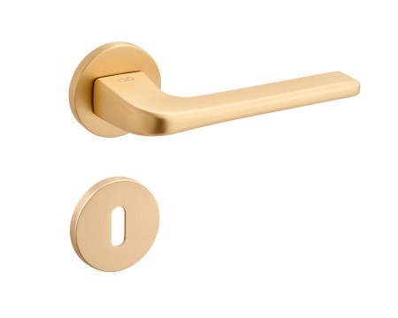 Klamka Solo Fit KSO O MG00 rozeta okrągła złoty - mat Infinity Line