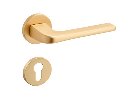 Klamka Solo Fit KSO O MG00 rozeta okrągła złoty - mat Infinity Line