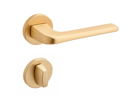 Klamka Solo Fit KSO O MG00 rozeta okrągła złoty - mat Infinity Line