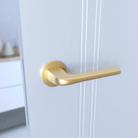 Klamka Solo Fit KSO O MG00 rozeta okrągła złoty - mat Infinity Line