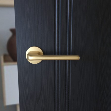 Klamka Solo Fit KSO O MG00 rozeta okrągła złoty - mat Infinity Line