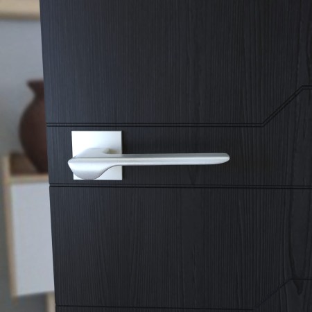 Klamka Linea KLIN S M700 chrom - mat szyld kwadratowy slim Italian Design